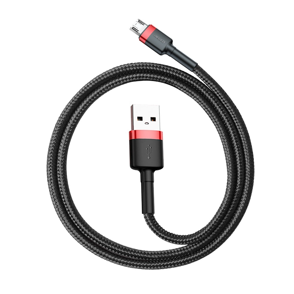 Cablu Date si Incarcare USB-A - microUSB Baseus Cafule, 18W, 2m, Rosu