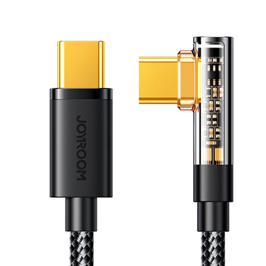 Cablu Date si Incarcare USB-C - USB-C Joyroom S-CC100A6 Angled, 100W, 1.2m, Negru
