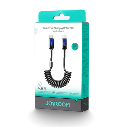 Cablu Date si Incarcare USB-C - USB-C Joyroom S-A43 Crystal, 60W, 1.5m, Negru