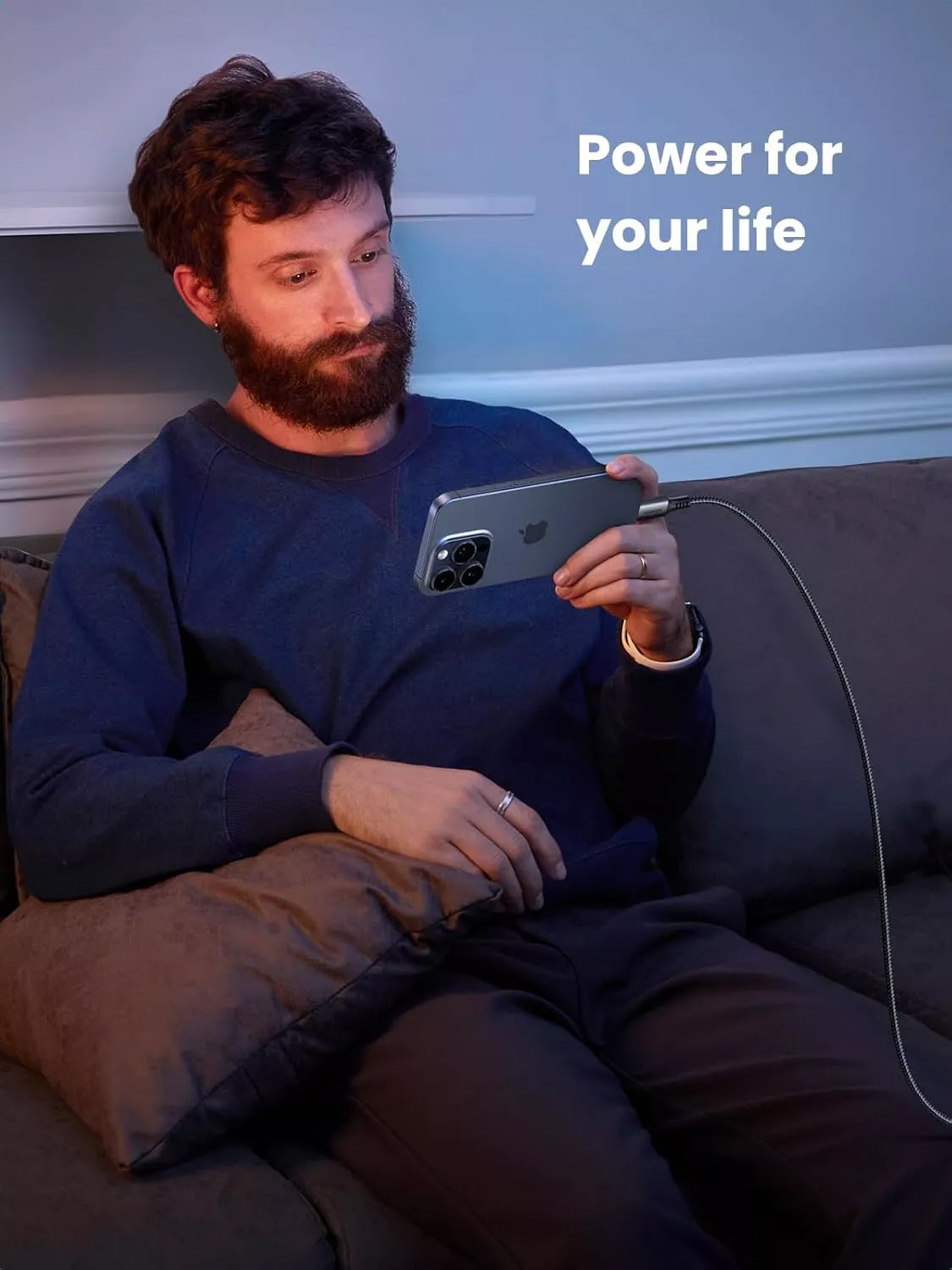 Cablu Date si Incarcare USB-C - USB-C UGREEN US567, 60W, 2m, Gri