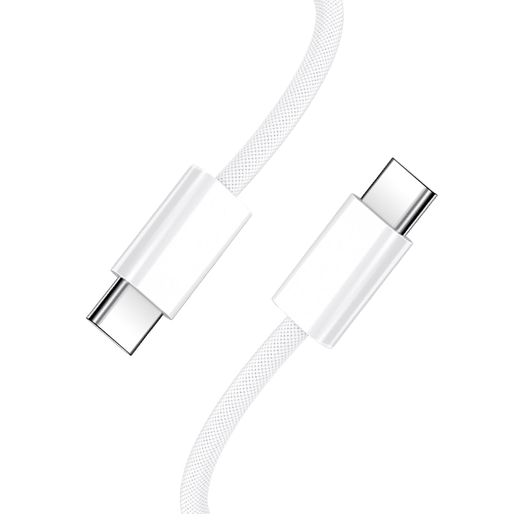 Cablu Date si Incarcare USB-C - USB-C BWOO BO-X284, 60W, 1m, Alb