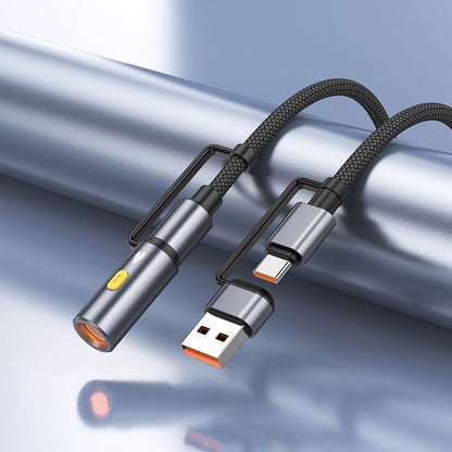 Cablu Date si Incarcare USB-C / USB-A - USB-C / Bricheta Electrica HOCO U138, 60W, 1.2m, Negru