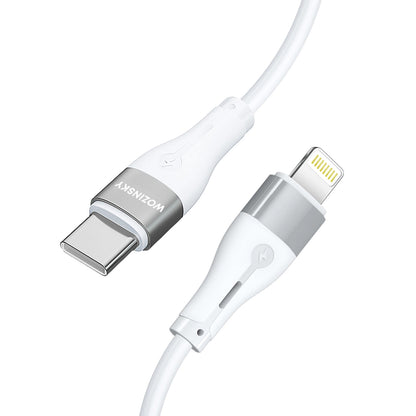 Cablu Date si Incarcare USB-C - Lightning WZK WSTCL1, 27W, 1m, Alb