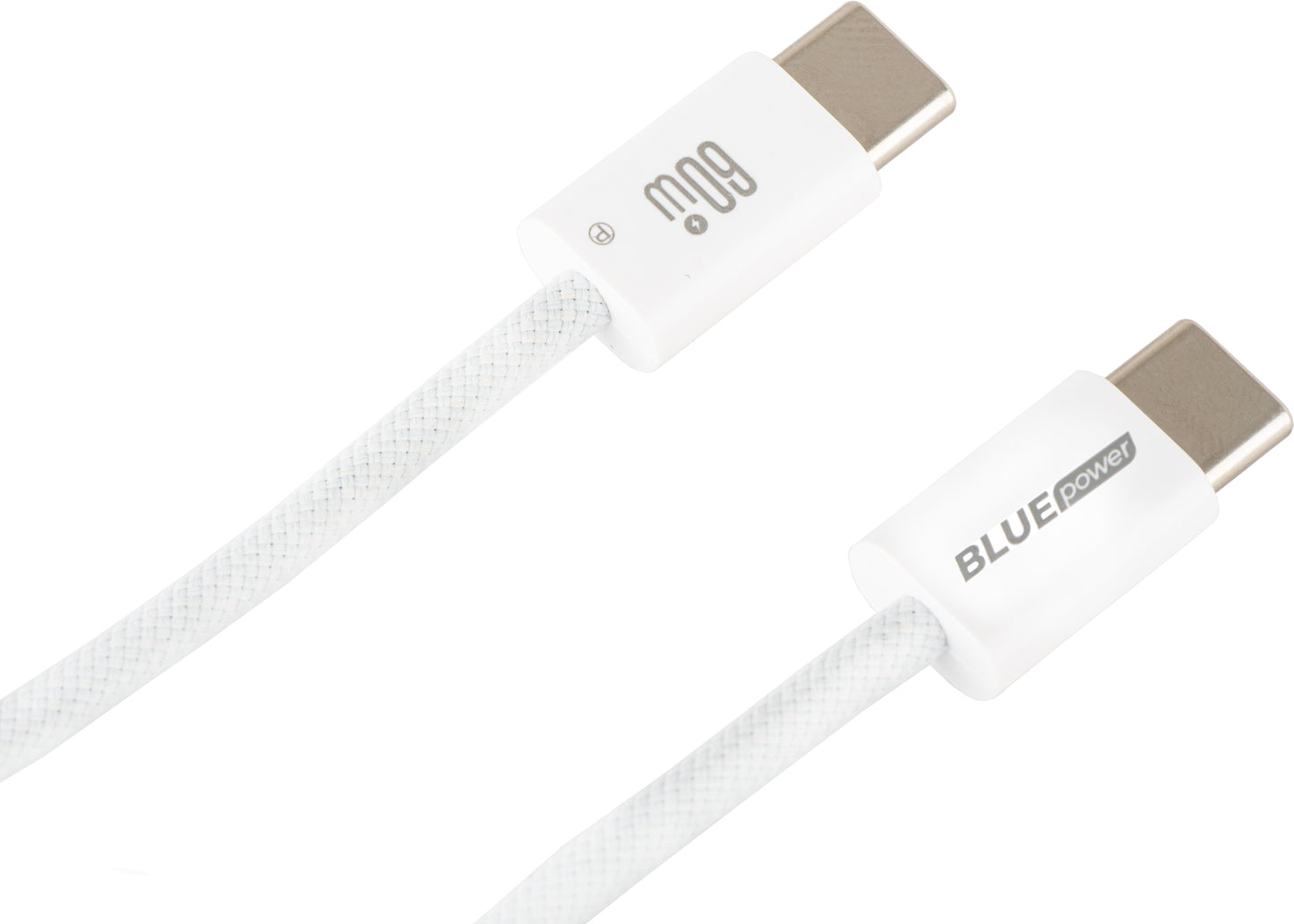 Cablu Date si Incarcare USB-C - USB-C Blue Power NB-Q273, 60W, 1m, Alb