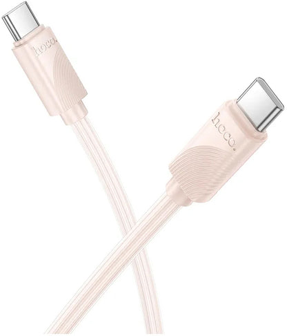 Cablu Date si Incarcare USB-C - USB-C HOCO X114, 60W, 1m, Roz