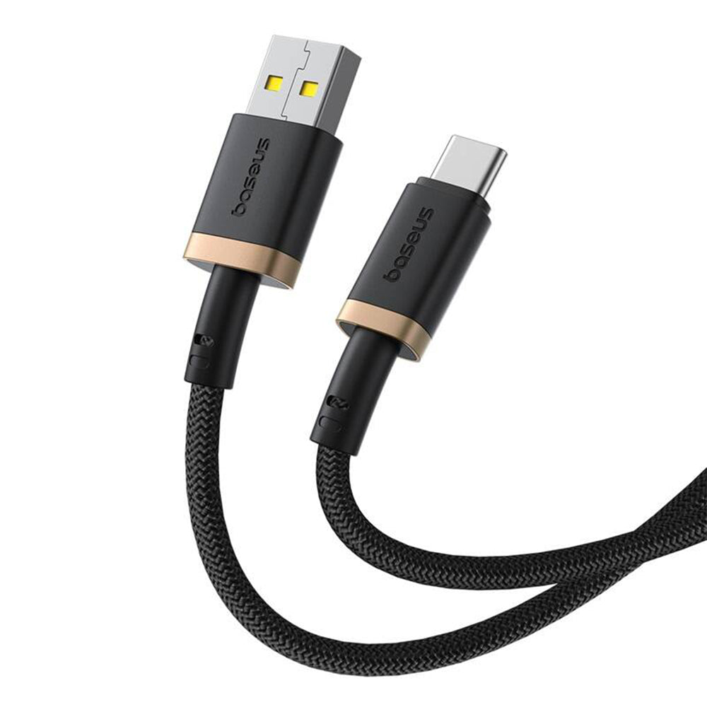 Cablu Date si Incarcare USB-A - USB-C Baseus Dura Series, 60W, 2m, Auriu P10377802U01-02