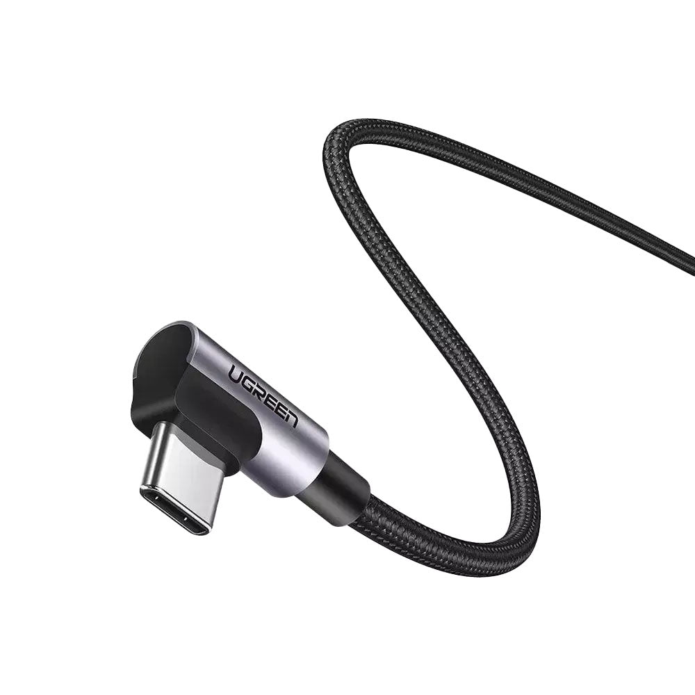 Cablu Date si Incarcare USB-C - USB-C UGREEN US335 Angled, 100W, 2m, Negru