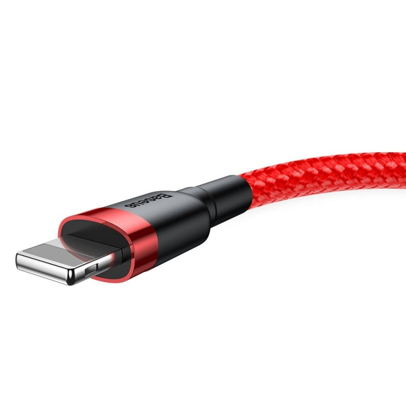 Cablu Date si Incarcare USB-A - Lightning Baseus Cafule, 18W, 0.5m, Rosu CALKLF-A09