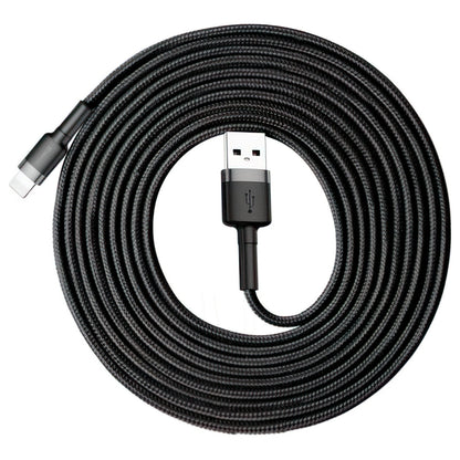 Cablu Date si Incarcare USB-A - Lightning Baseus Cafule, 18W, 3m, Auriu CALKLF-RV1
