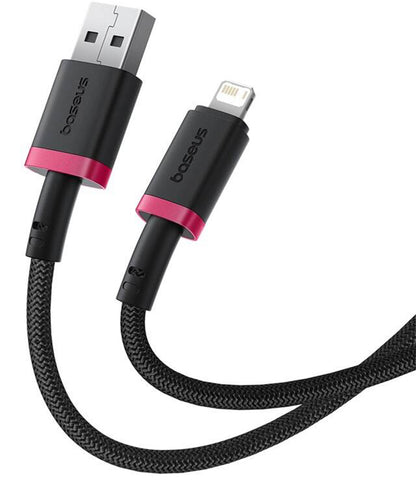 Cablu Date si Incarcare USB-A - Lightning Baseus Dura Series, 18W, 2m, Rosu P10377801U01-03