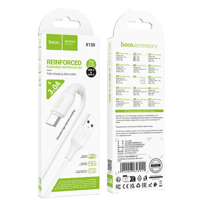 Cablu Date si Incarcare USB-A - USB-C HOCO X120, 60W, 1m, Alb