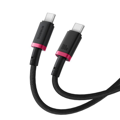 Cablu Date si Incarcare USB-C - USB-C Baseus Dura Series, 100W, 2m, Rosu P10377803U01-02