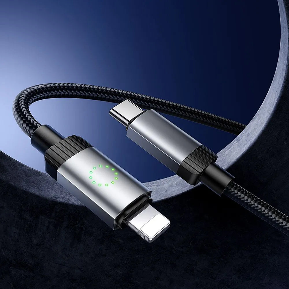Cablu Date si Incarcare USB-C - Lightning HOCO X117, 27W, 1m, Negru