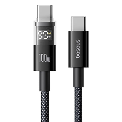 Cablu Date si Incarcare USB-C - USB-C Baseus Display 2, 100W, 1m, Negru P10382702121-00