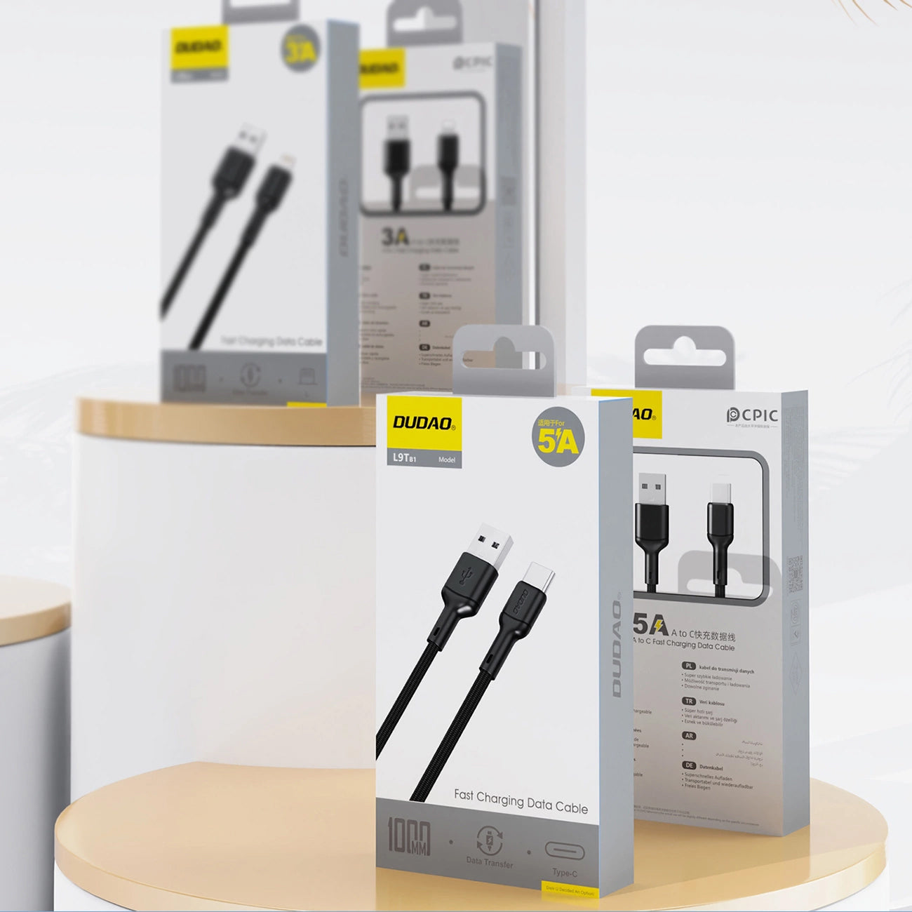 Cablu Date si Incarcare USB-A - USB-C Dudao L9T, 100W, 1m, Negru