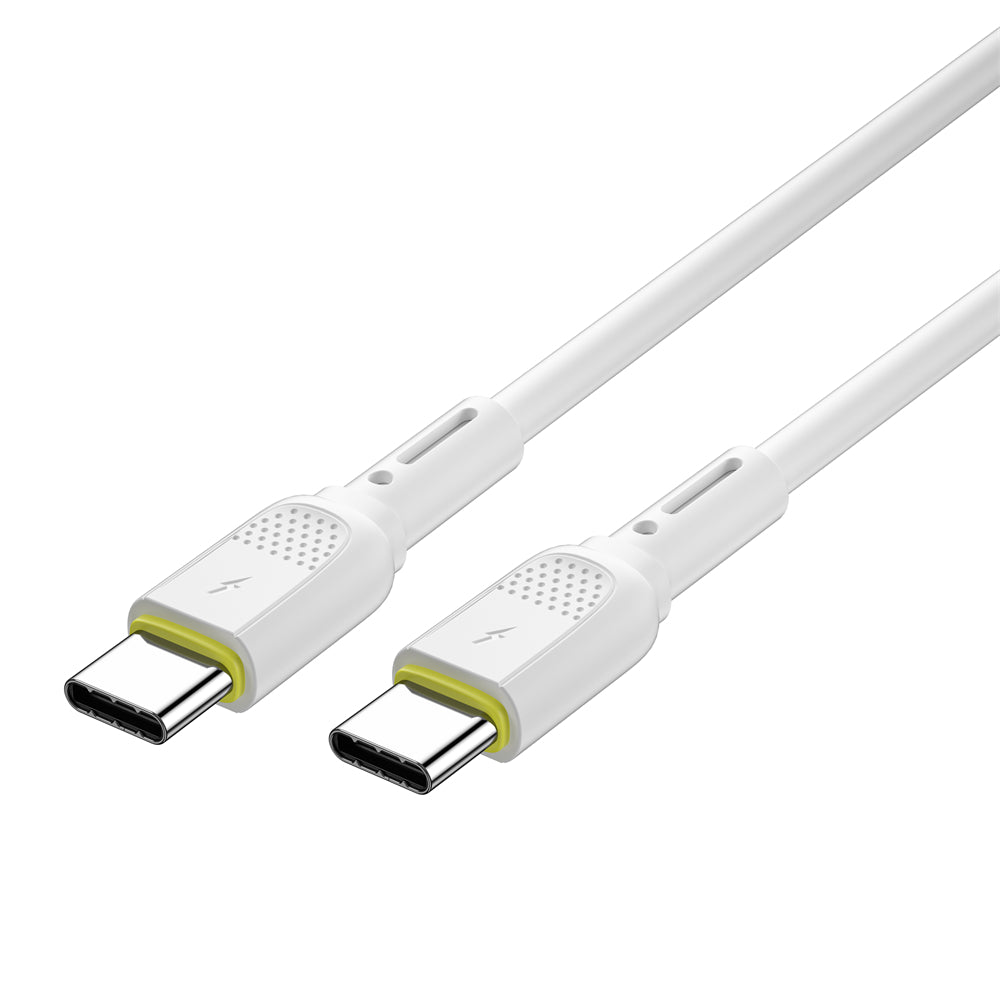 Cablu Date si Incarcare USB-C - USB-C WiWu Wi-C034, 60W, 1.2m, Alb