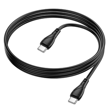 Cablu Date si Incarcare USB-C - USB-C Borofone BX121 Energy, 60W, 1m, Negru