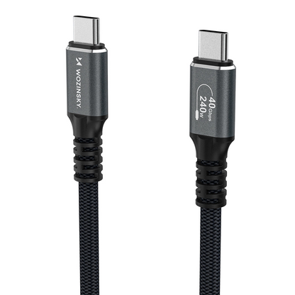 Cablu Date si Incarcare USB-C - USB-C WZK WPS-UY42S, 240W, 2m, Negru