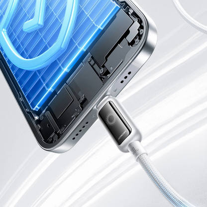 Cablu Date si Incarcare USB-C - Lightning Joyroom S-A55 StarFlight Display, 30W, 1.2m, Alb
