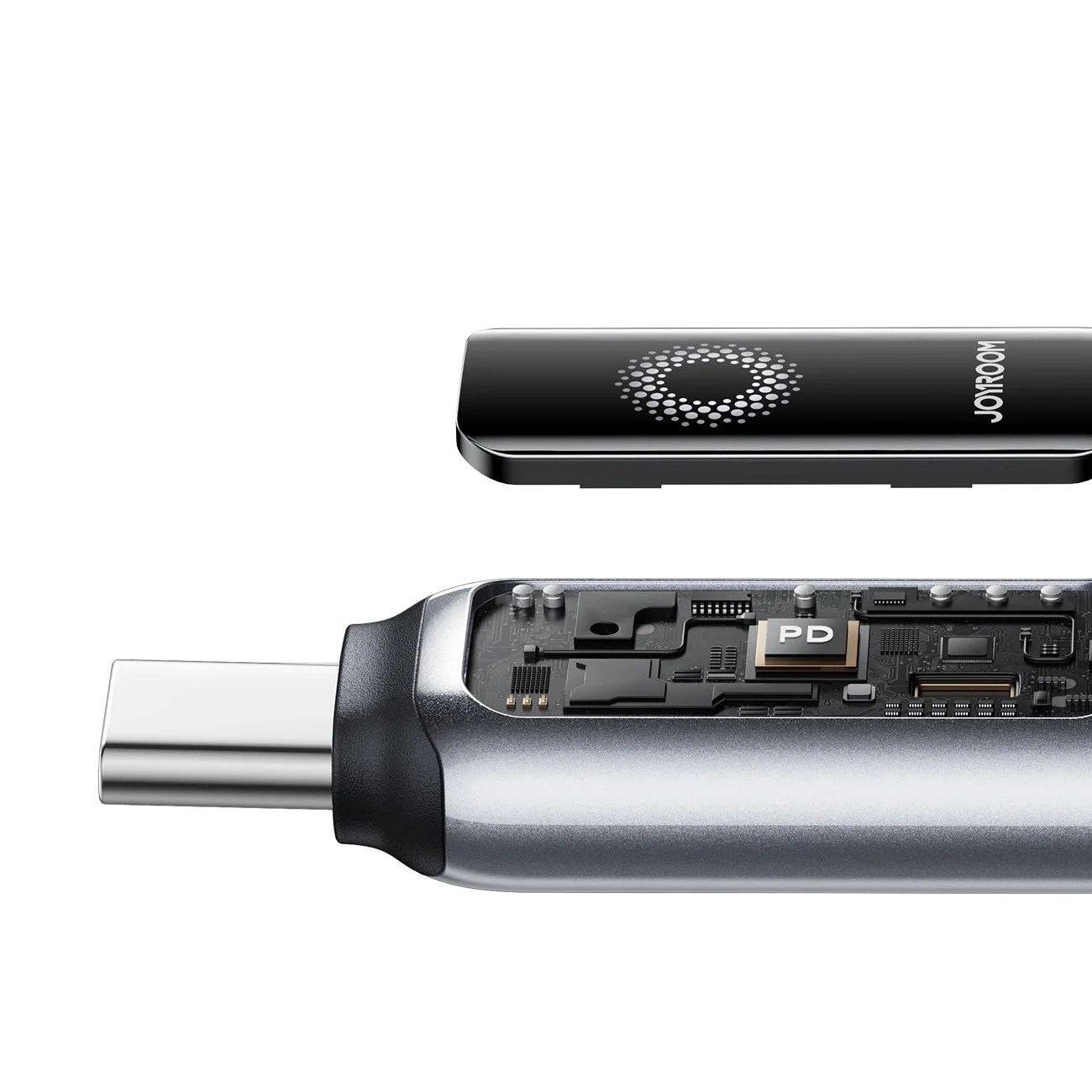 Cablu Date si Incarcare USB-C - Lightning Joyroom S-A55 StarFlight Display, 30W, 1.2m, Negru