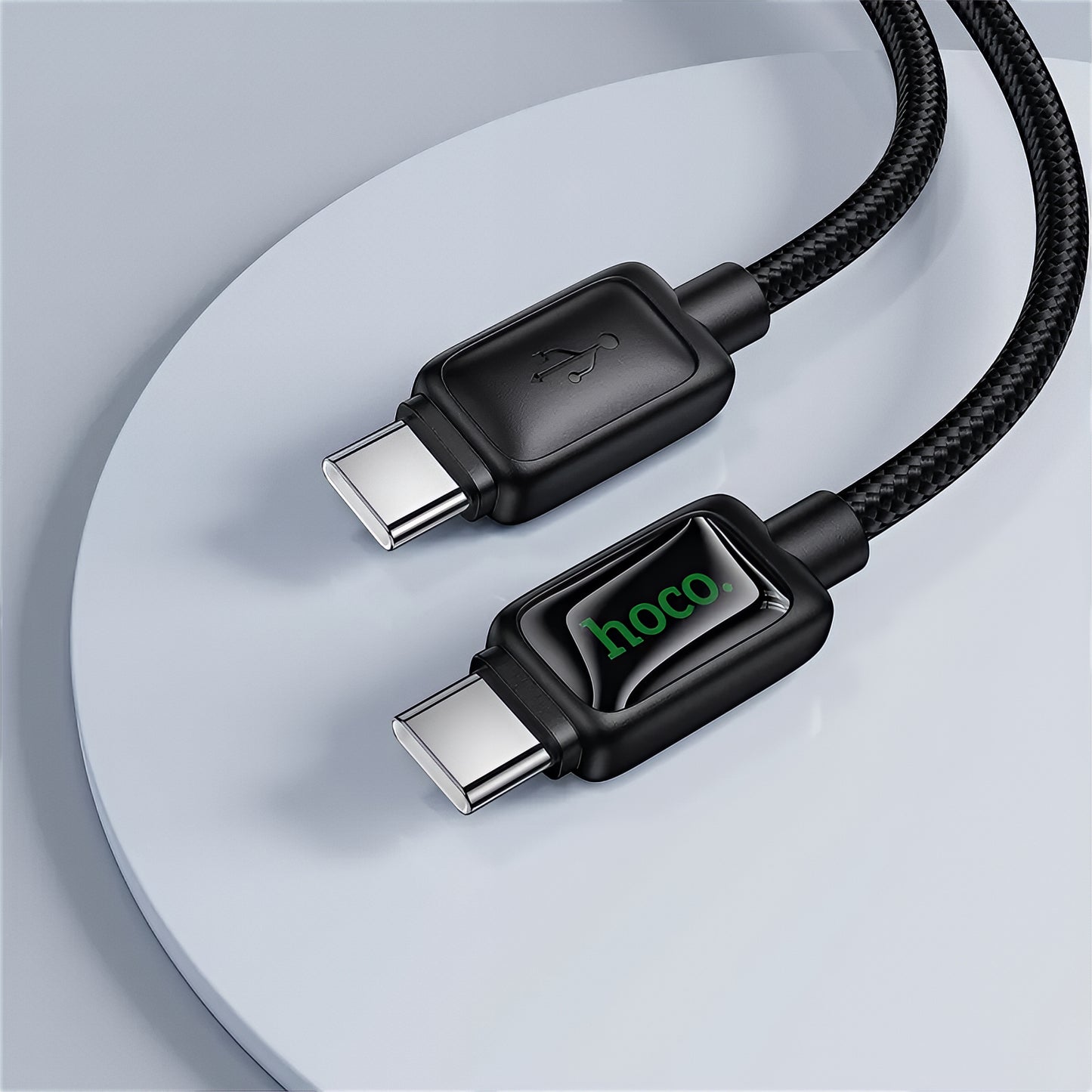 Cablu Date si Incarcare USB-C - USB-C HOCO U146, 60W, 1.2m, Negru