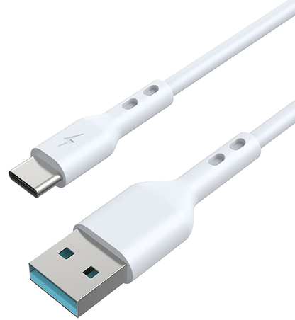 Cablu Date si Incarcare USB-A - USB-C BWOO X172C, 60W, 1m, Alb