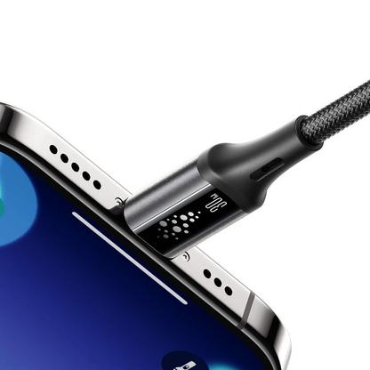 Cablu Date si Incarcare USB-C - Lightning Joyroom S-A60 StarTalk, 30W, 1.2m, Negru