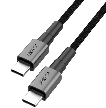 Cablu Date si Incarcare USB-C - USB-C Tech-Protect Ultraboost DNA MagTwist, 100W, 2m, Gri