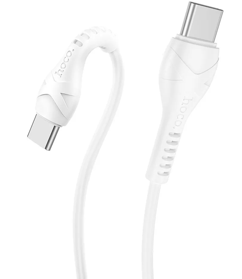 Cablu Date si Incarcare USB-C - USB-C HOCO X37, 60W, 1m, Alb