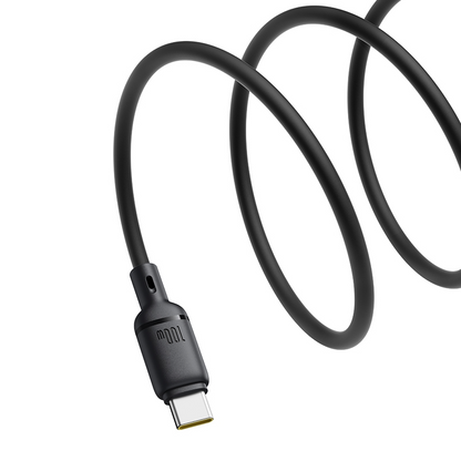 Cablu Date si Incarcare USB-A - USB-C Baseus Silky, 100W, 1m, Negru P10377703113-00