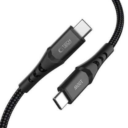 Cablu Date si Incarcare USB-C - USB-C Tech-Protect UB11T Ultraboost, 100W, 2m, Negru