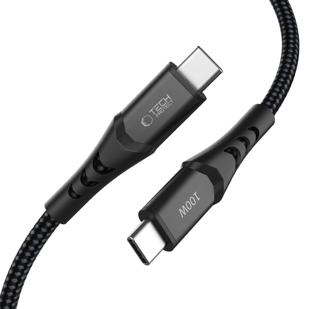 Cablu Date si Incarcare USB-C - USB-C Tech-Protect UB11T Ultraboost, 100W, 1m, Negru