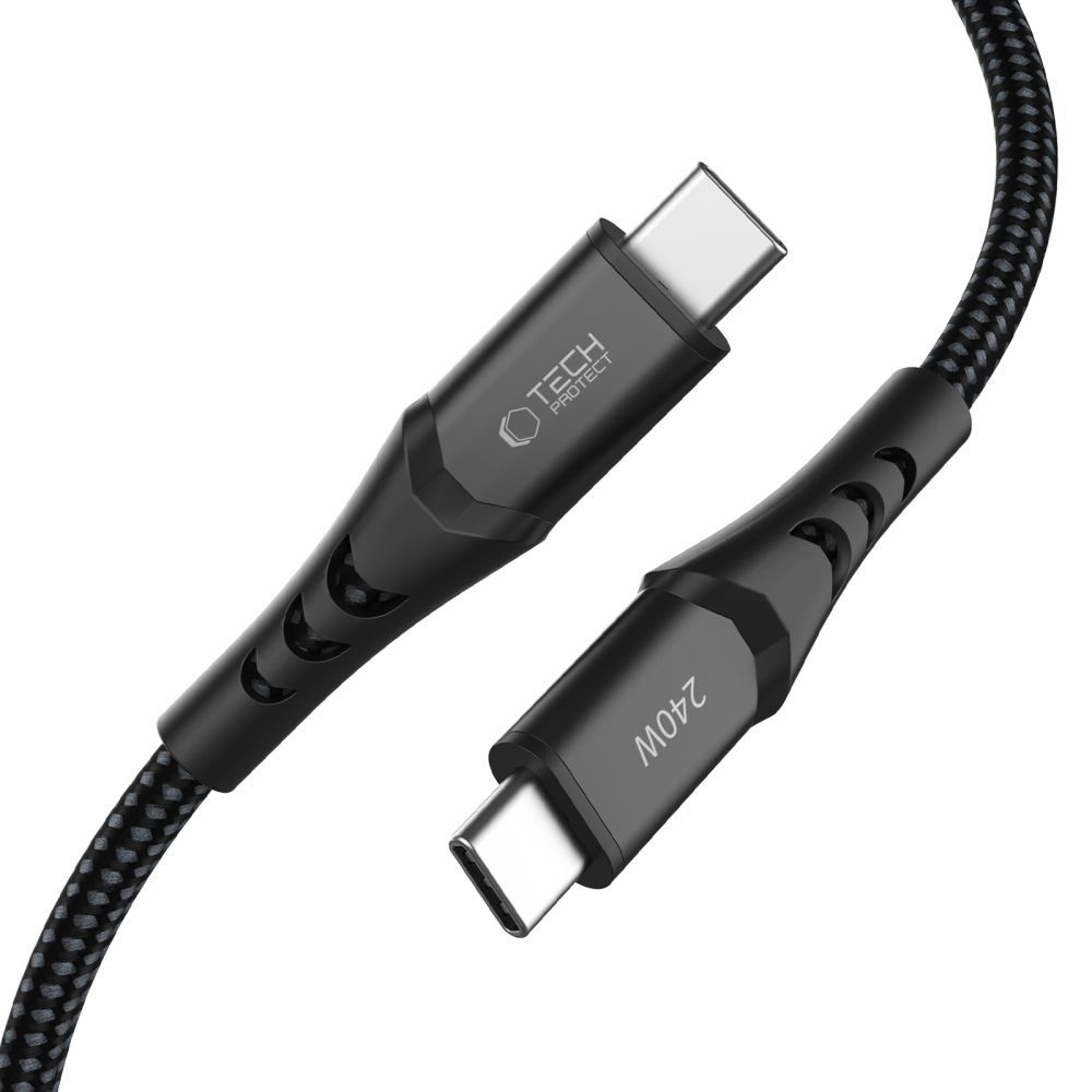 Cablu Date si Incarcare USB-C - USB-C Tech-Protect UB11T Ultraboost, 240W, 2m, Negru