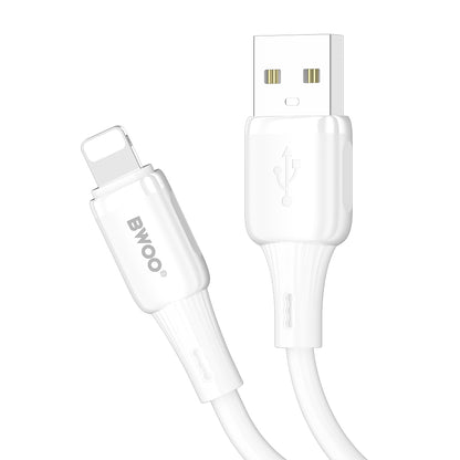 Cablu Date si Incarcare USB-A - Lightning BWOO X329L, 15W, 1m, Alb