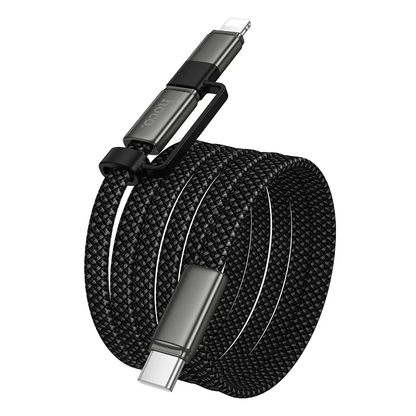 Cablu Date si Incarcare USB-C - Lightning / USB-C HOCO X125, 60W, 1m, Negru