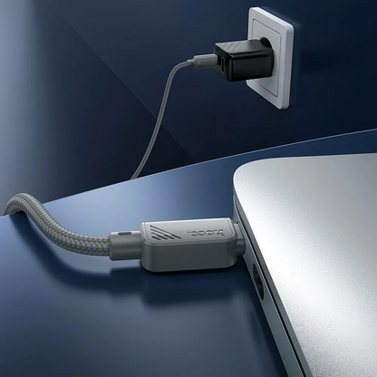 Cablu Date si Incarcare USB-C - USB-C HOCO X113, 60W, 1m, Gri