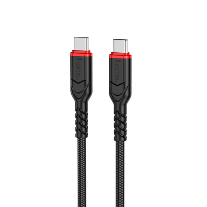 Cablu Date si Incarcare USB-C - USB-C HOCO X59 Victory, 60W, 3m, Negru