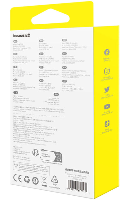 Cablu Date si Incarcare USB-A - USB-C Baseus Flash Series II, 100W, 2m, Negru P10311804111-01