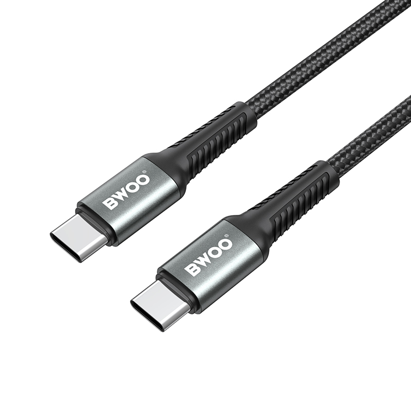 Cablu Date si Incarcare USB-C - USB-C BWOO BO-X288C-C, 60W, 1m, Negru