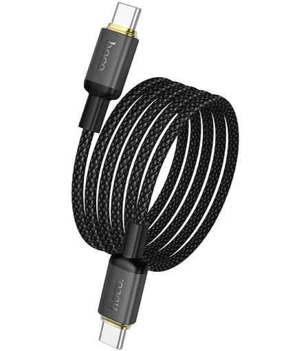 Cablu Date si Incarcare USB-C - USB-C HOCO X128 Benefit, 60W, 1m, Negru