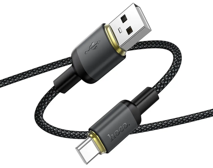 Cablu Date si Incarcare USB-A - USB-C HOCO X128 Benefit, 36W, 1m, Negru