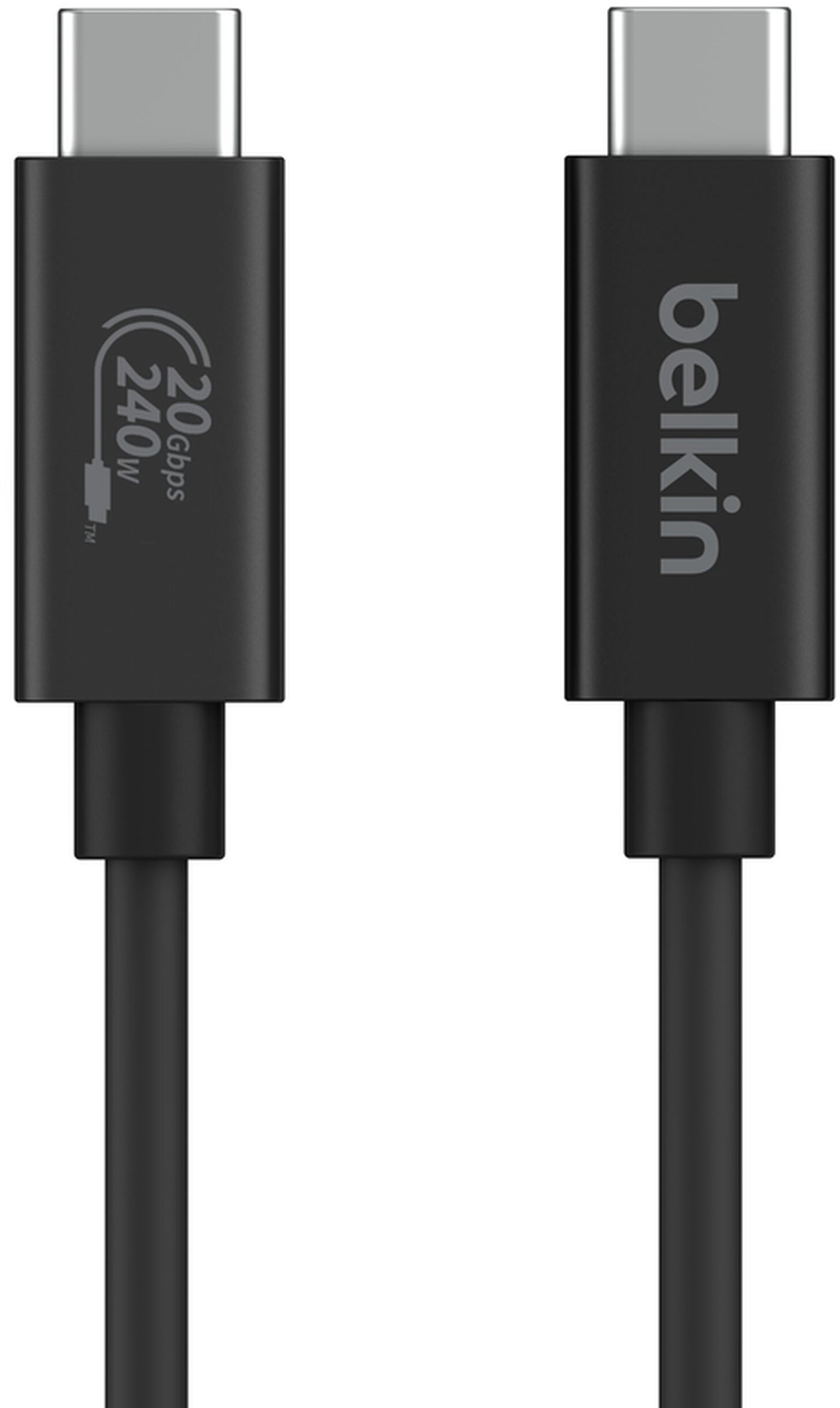 Cablu Date si Incarcare USB-C - USB-C Belkin Connect, 240W, 2m, Negru INZ004bt2MBK