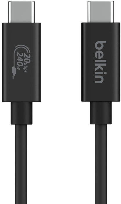 Cablu Date si Incarcare USB-C - USB-C Belkin Connect, 240W, 2m, Negru INZ004bt2MBK