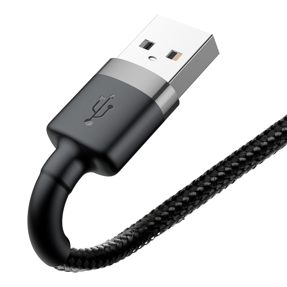 Cablu Date si Incarcare USB-A - Lightning Baseus Cafule, 18W, 3m, Gri CALKLF-RG1