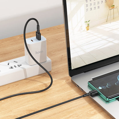 Cablu Date si Incarcare USB-A - USB-C HOCO X83 Victory, 20W, 1m, Negru