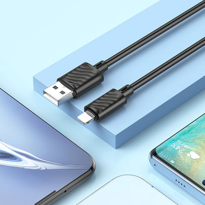 Cablu Date si Incarcare USB-A - Lightning HOCO X88, 18W, 1m, Negru