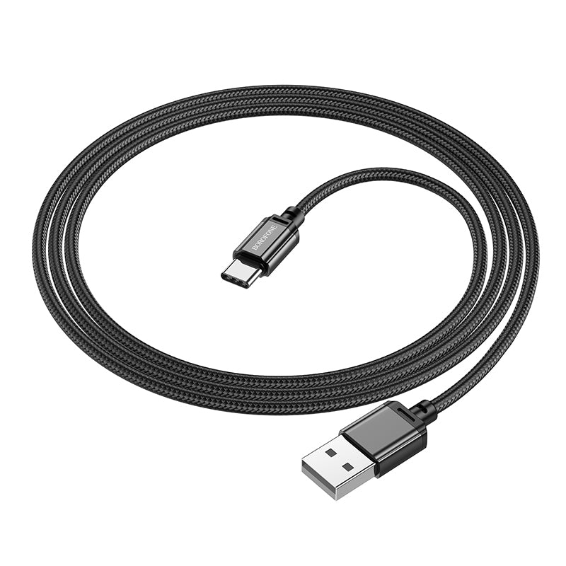 Cablu Date si Incarcare USB-A - USB-C Borofone BX87 Sharp, 60W, 1m, Negru