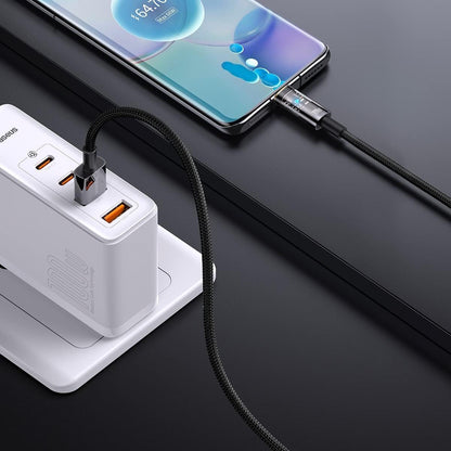 Cablu Date si Incarcare USB-A - USB-C Baseus Explorer, 100W, 1m, Negru CATS000201