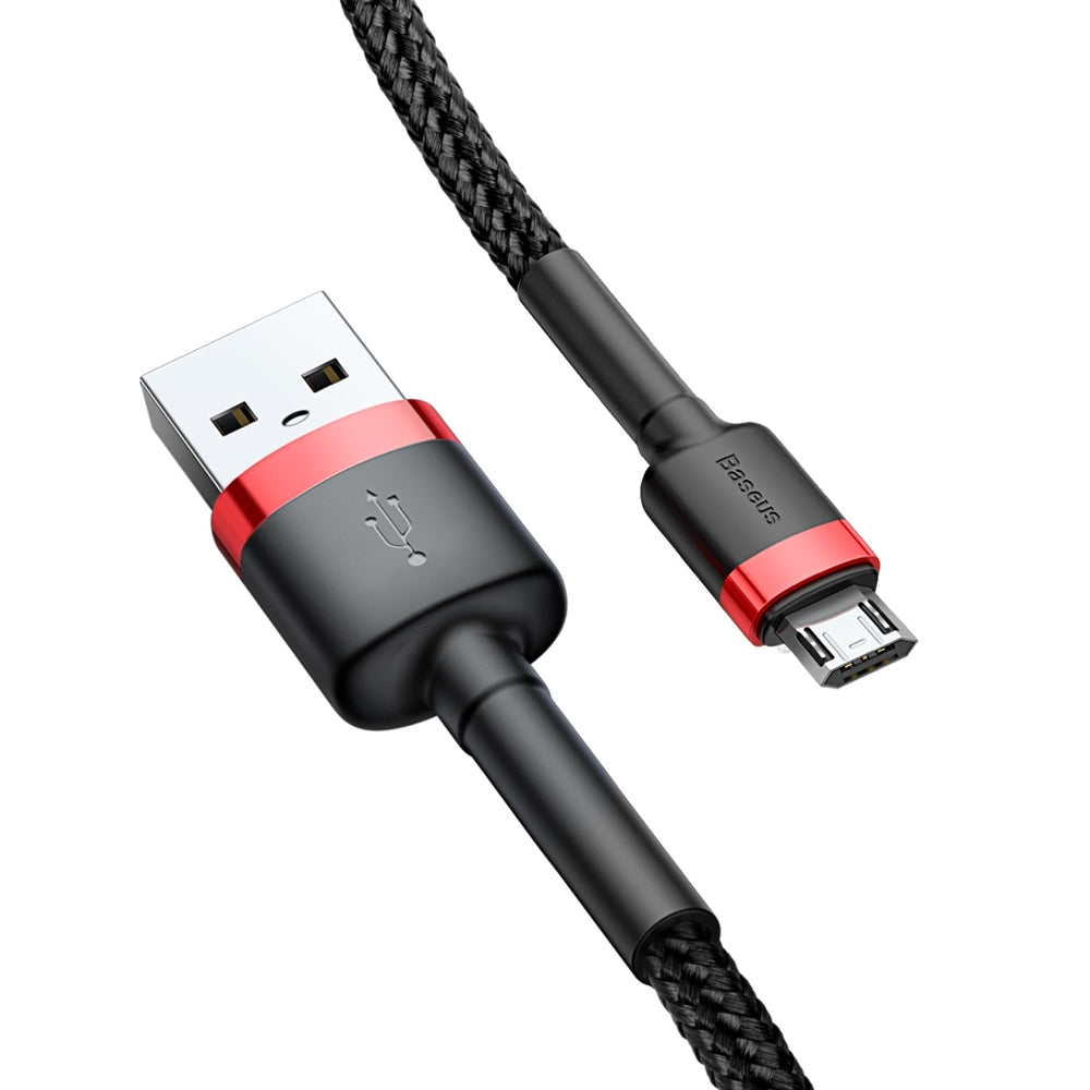 Cablu Date si Incarcare USB-A - microUSB Baseus Cafule, 18W, 2m, Rosu