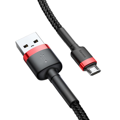 Cablu Date si Incarcare USB-A - microUSB Baseus Cafule, 18W, 2m, Rosu
